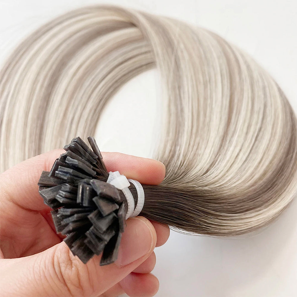 Flat Tip Hair #Cool Ash Fusion Color Hair