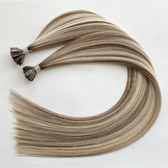 Flat Tip Hair #Iced Light Blonde Color Hair
