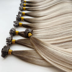 Flat Tip Hair #Iced Light Blonde Color Hair