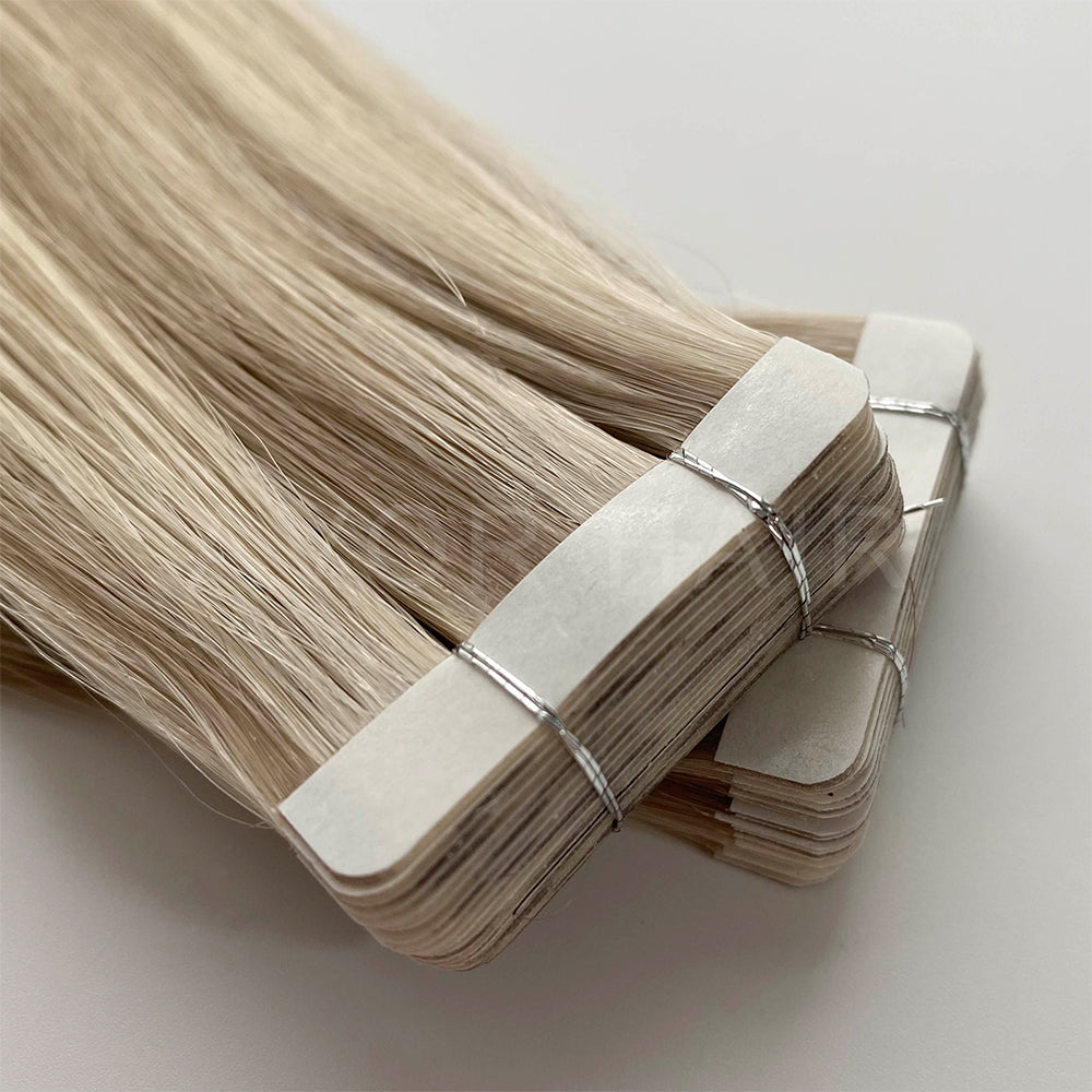 Tape-In Hair #Pale Ash Blonde Color Hair