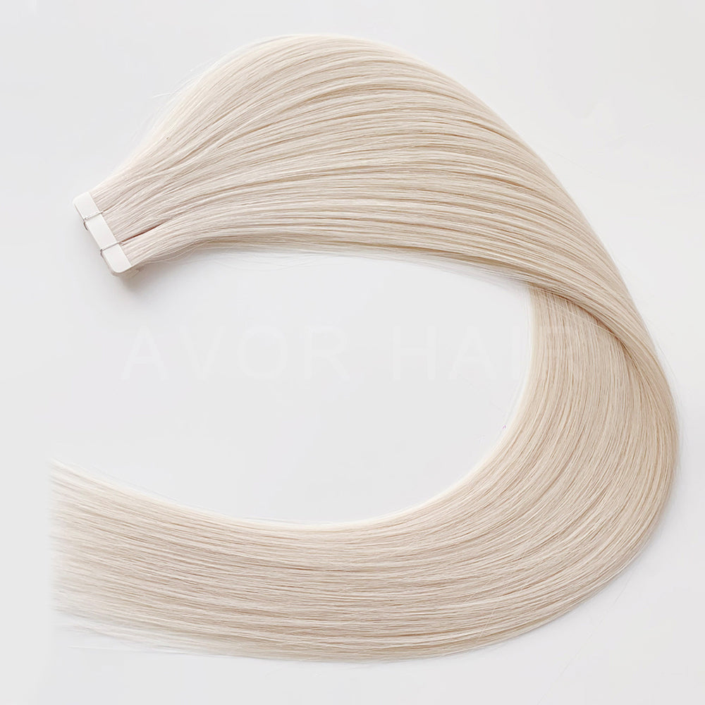 Tape-In Hair #Clean Platinum Blonde Color Hair