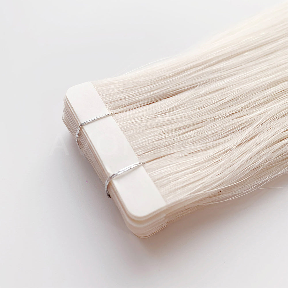 Tape-In Hair #Clean Platinum Blonde Color Hair