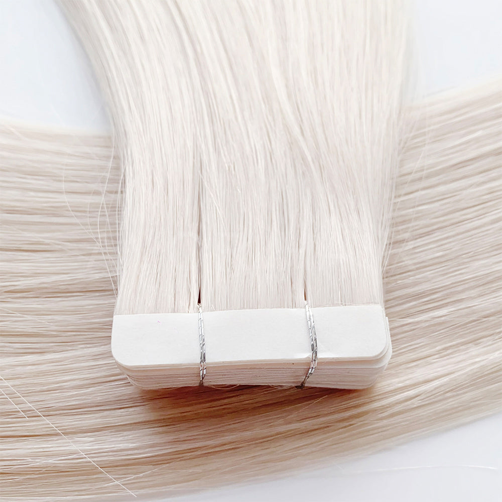 Tape-In Hair #Clean Platinum Blonde Color Hair