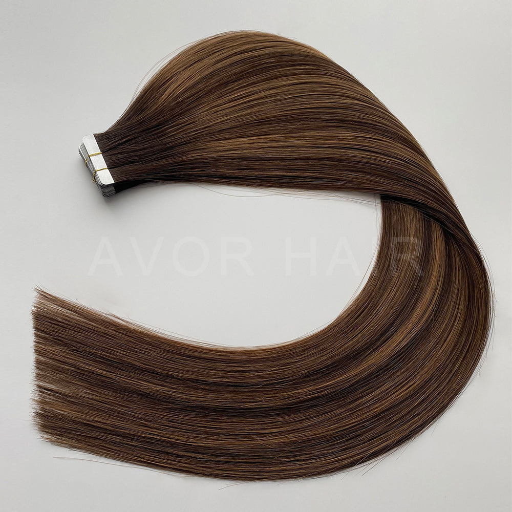Tape-In Hair #Brown to Blonde Fade Color Hair