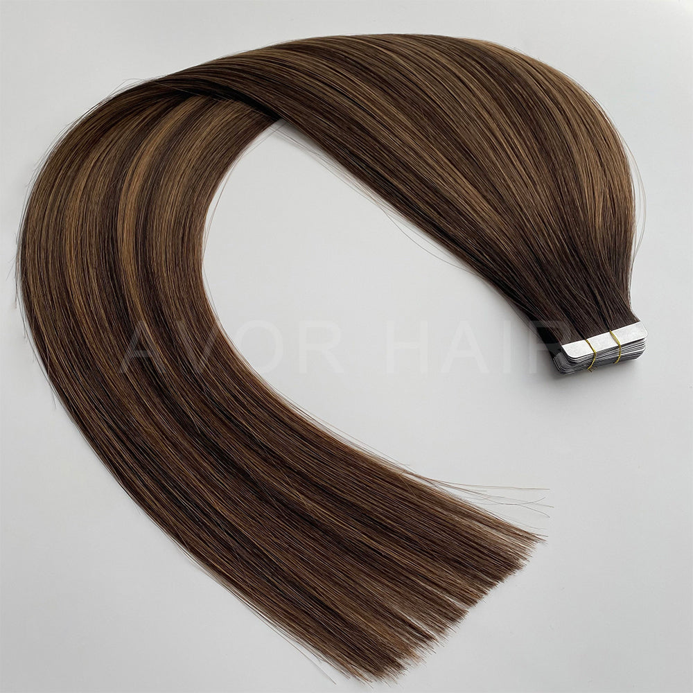 Tape-In Hair #Brown to Blonde Fade Color Hair