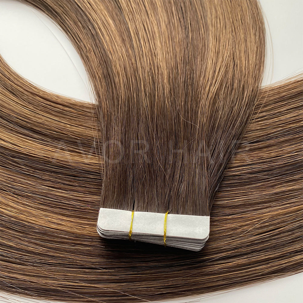 Tape-In Hair #Brown to Blonde Fade Color Hair