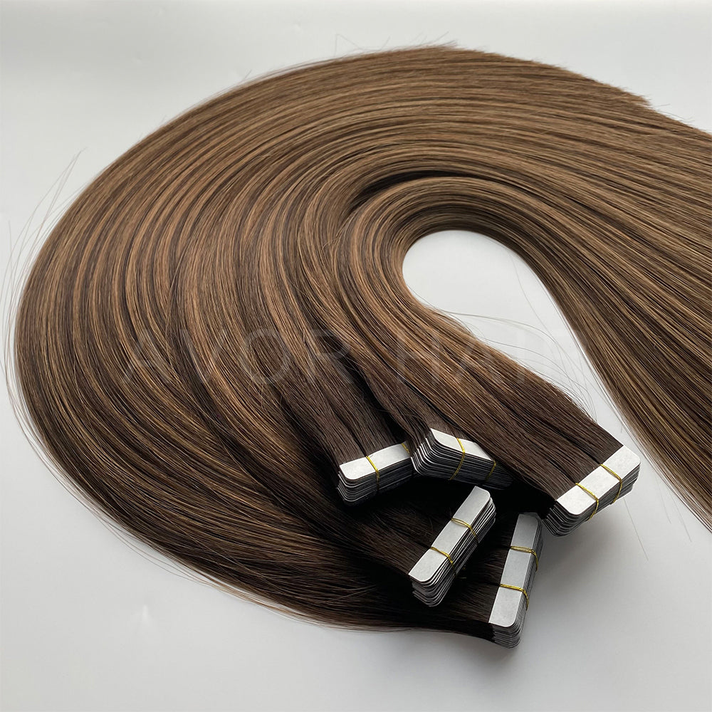 Tape-In Hair #Brown to Blonde Fade Color Hair