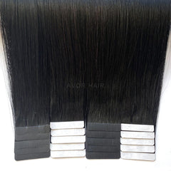 Tape-In Hair #Pure Jet Black Color Hair