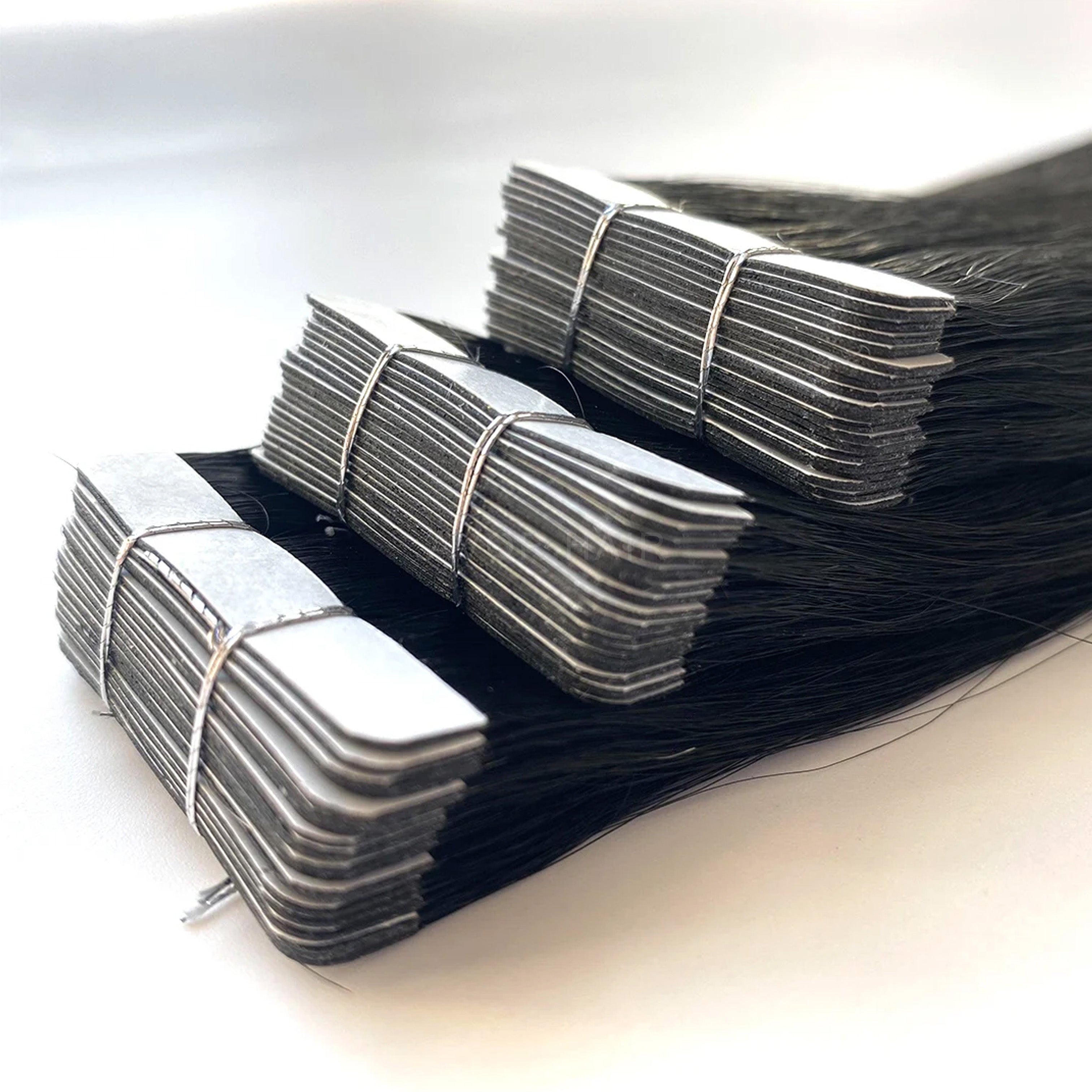 Tape-In Hair #Pure Jet Black Color Hair