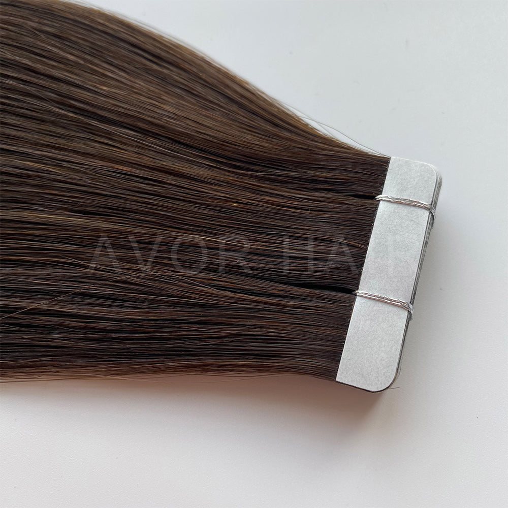 Tape-In Hair #Deep Black Brown Color Hair