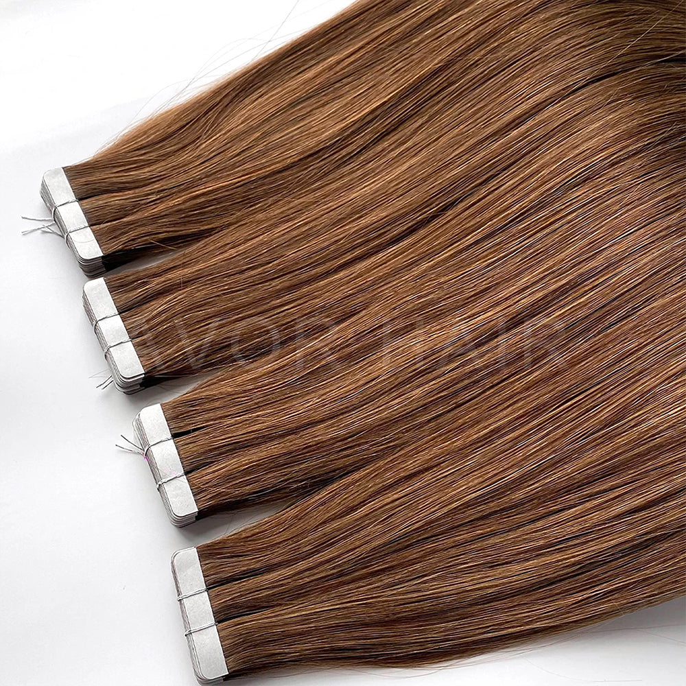 Tape-In Hair #Natural Medium Brown Color Hair