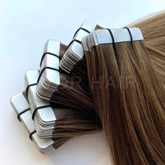 Tape-In Hair #Natural Medium Brown Color Hair