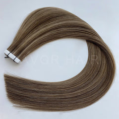 Tape-In Hair #Ash Cocoa Brown Color Hair