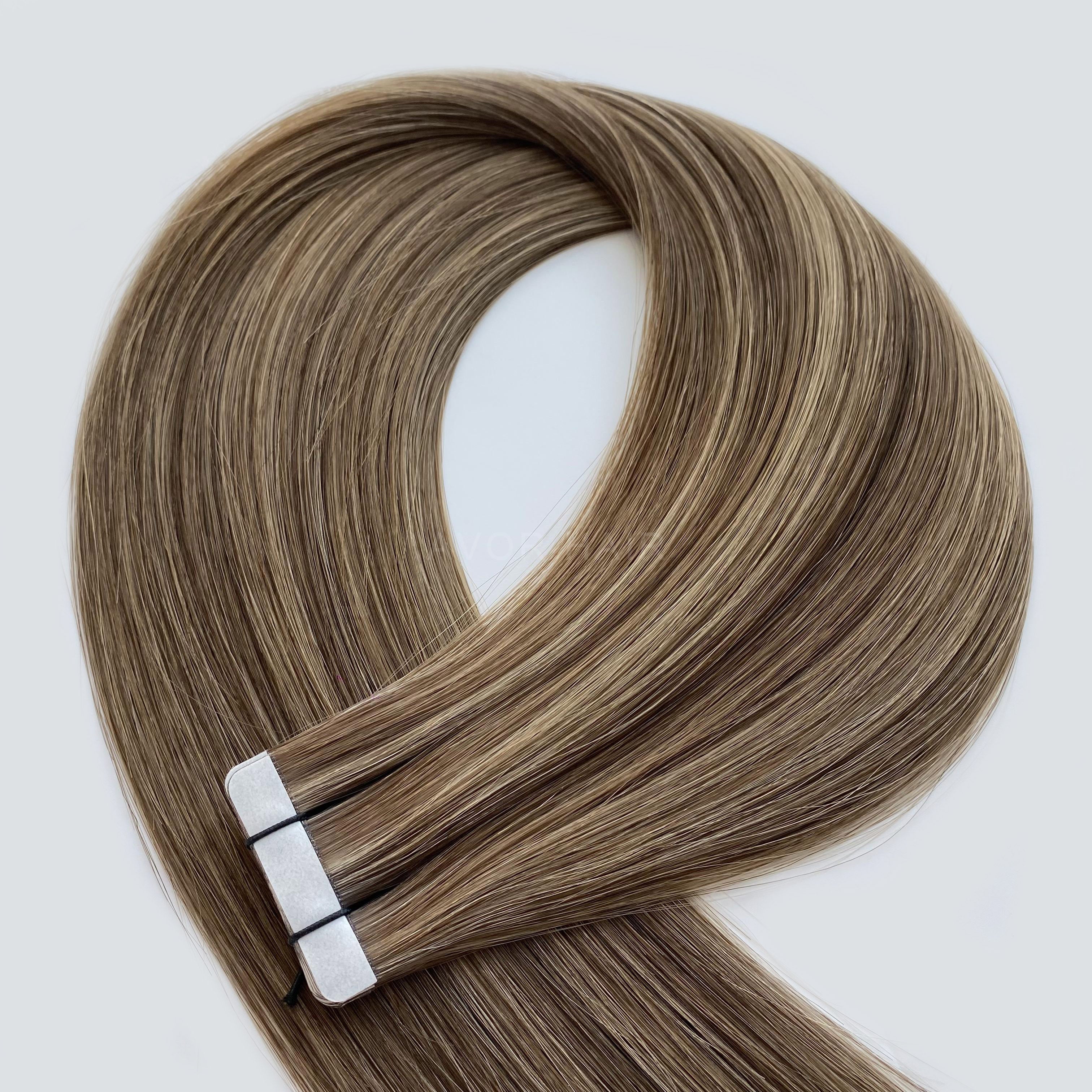 Tape-In Hair #Ash Cocoa Brown Color Hair