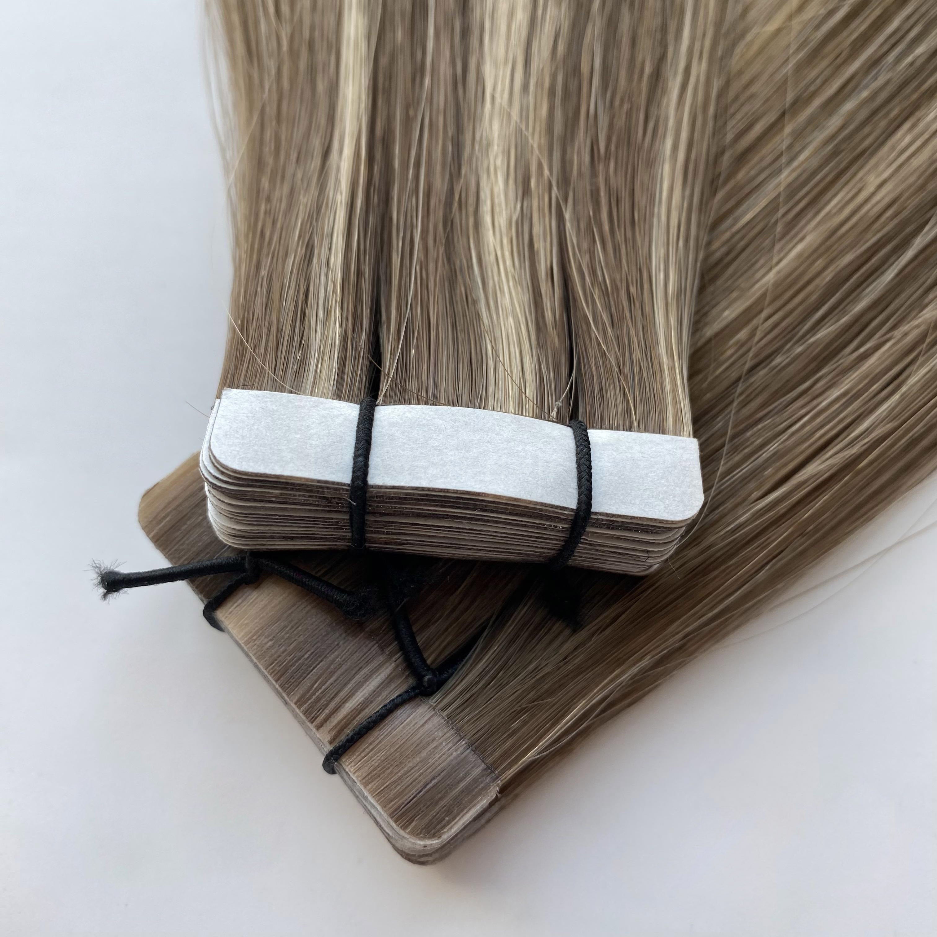 Tape-In Hair #Ash Cocoa Brown Color Hair