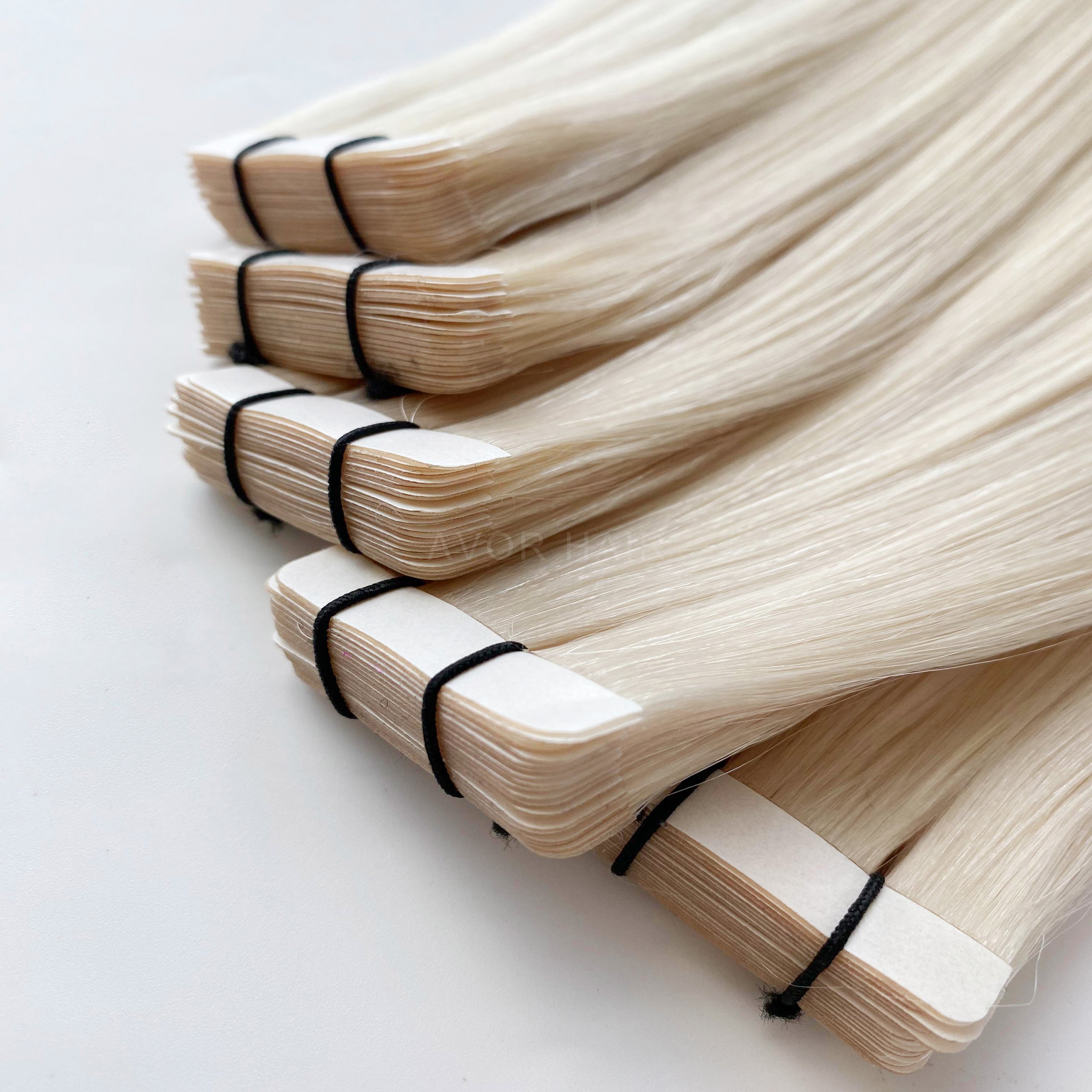 Tape-In Hair #Natural Light Blonde Color Hair