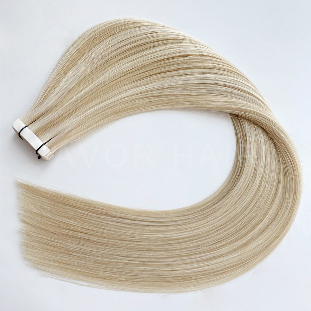 Tape-In Hair #Cream Blonde Finish Color Hair