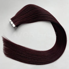 Tape-In Hair #Soft Auburn Brown Color Hair