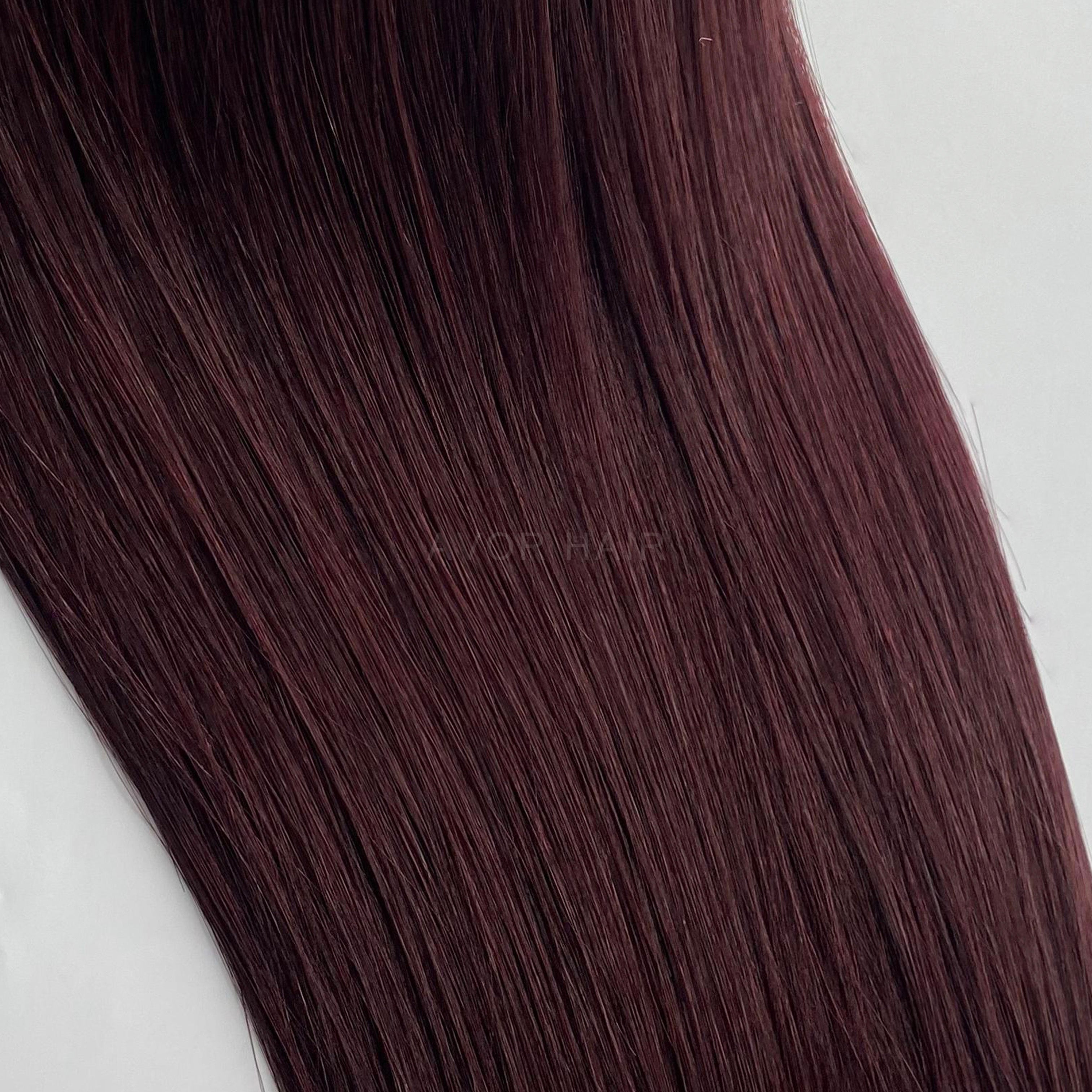 Tape-In Hair #Soft Auburn Brown Color Hair