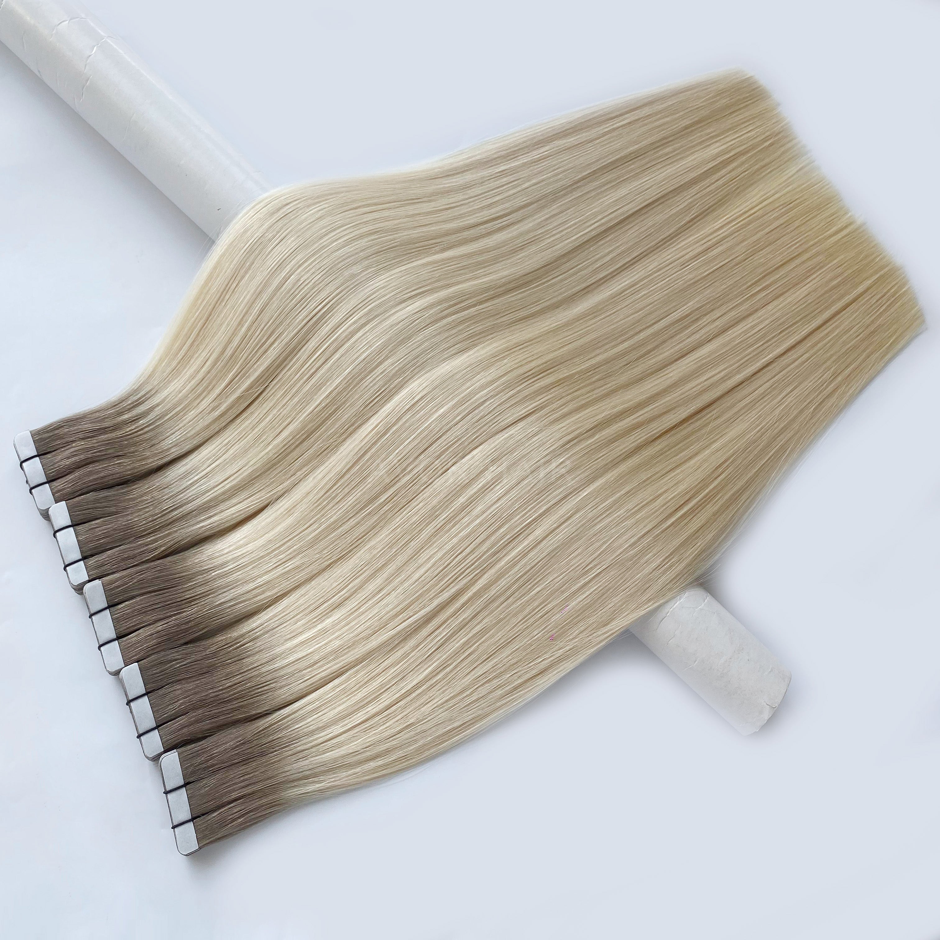 Tape-In Hair #Ash Blonde Transition Color Hair