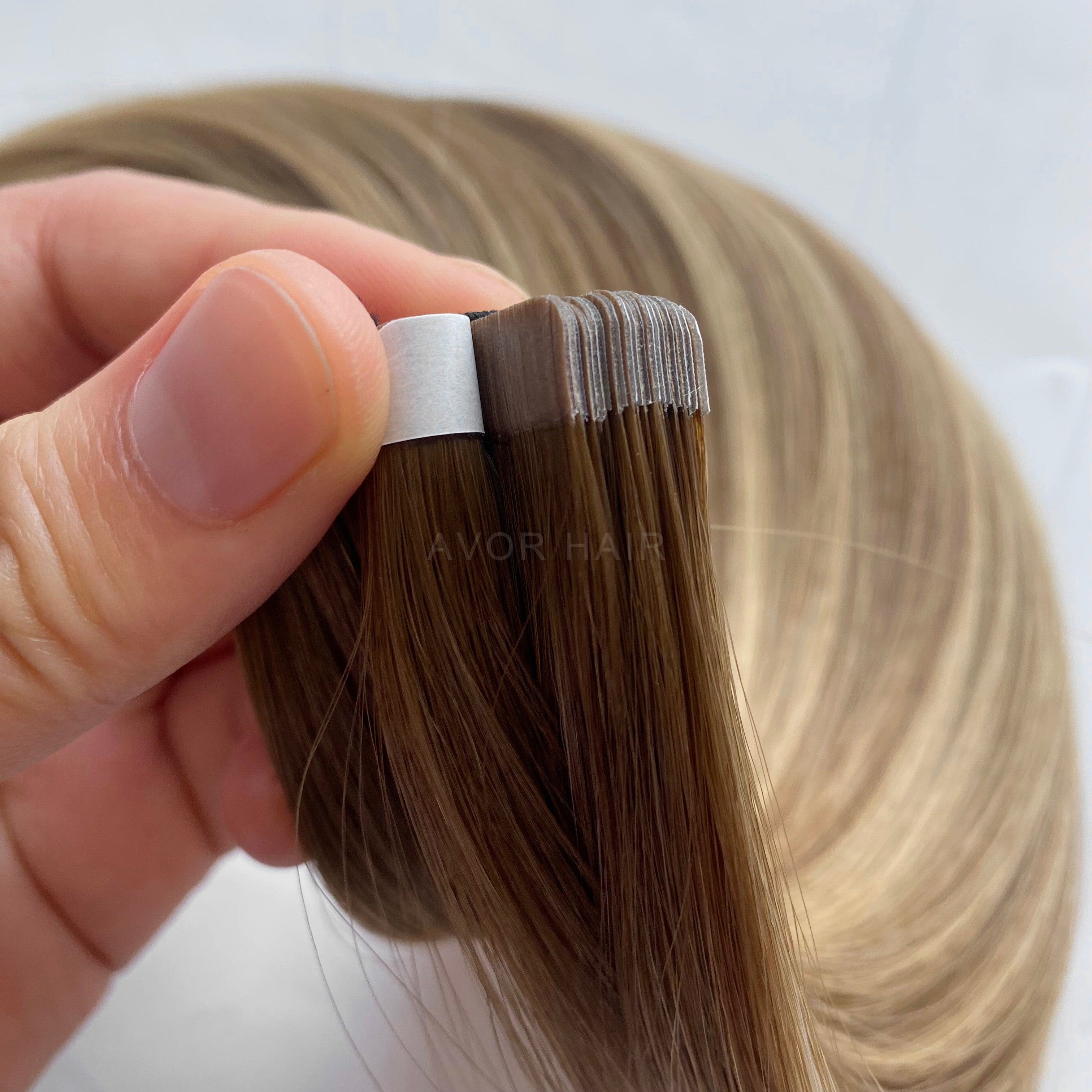 Tape-In Hair #Champagne Light Blonde Color Hair