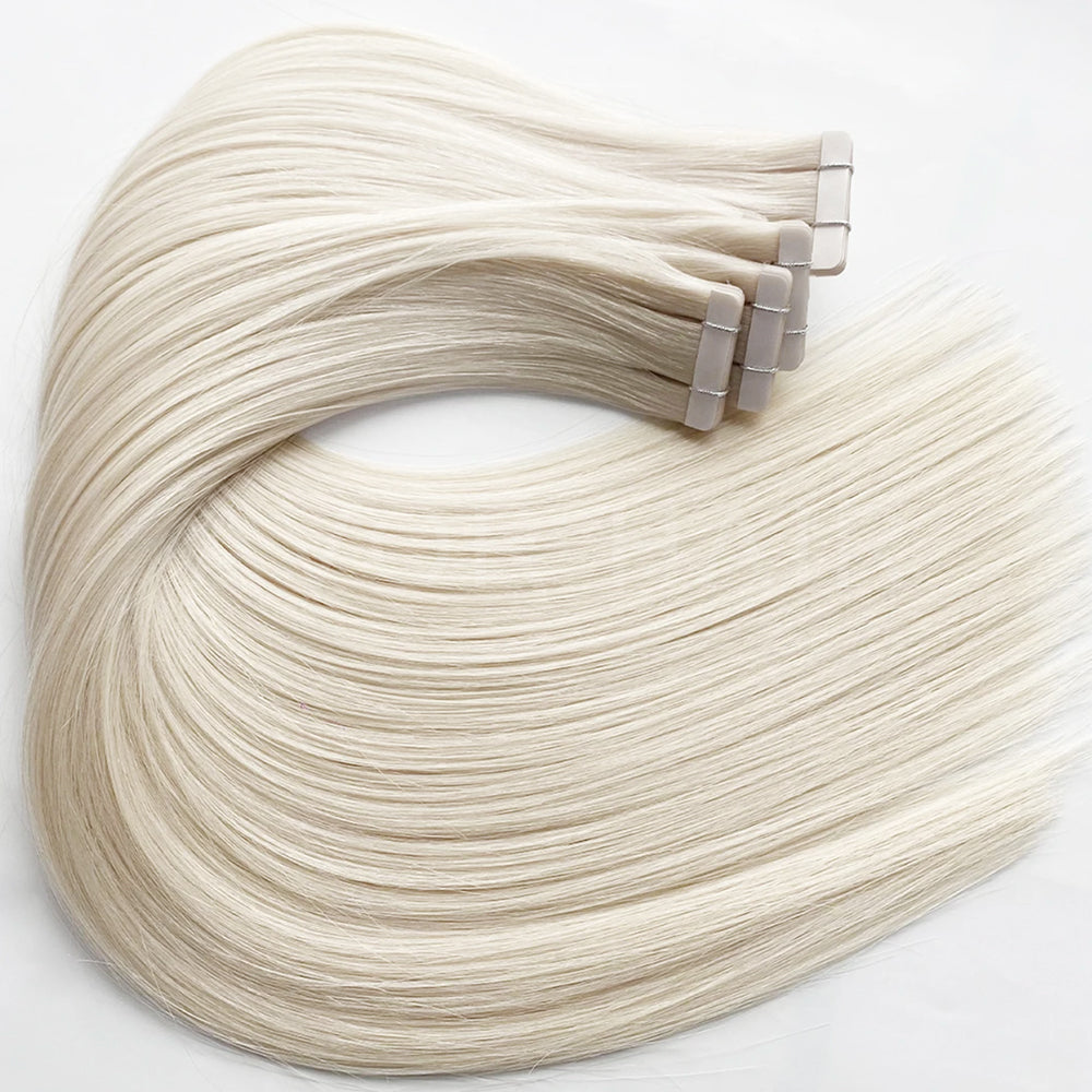 Tape-In Hair #Clean Platinum Blonde Color Hair