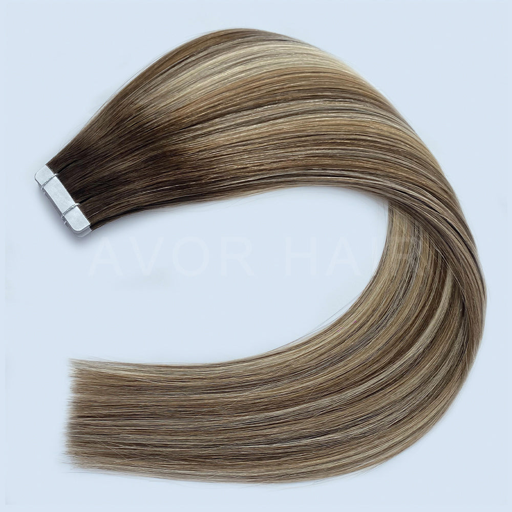 Tape-In Hair #Smoky Pearl Blonde Color Hair