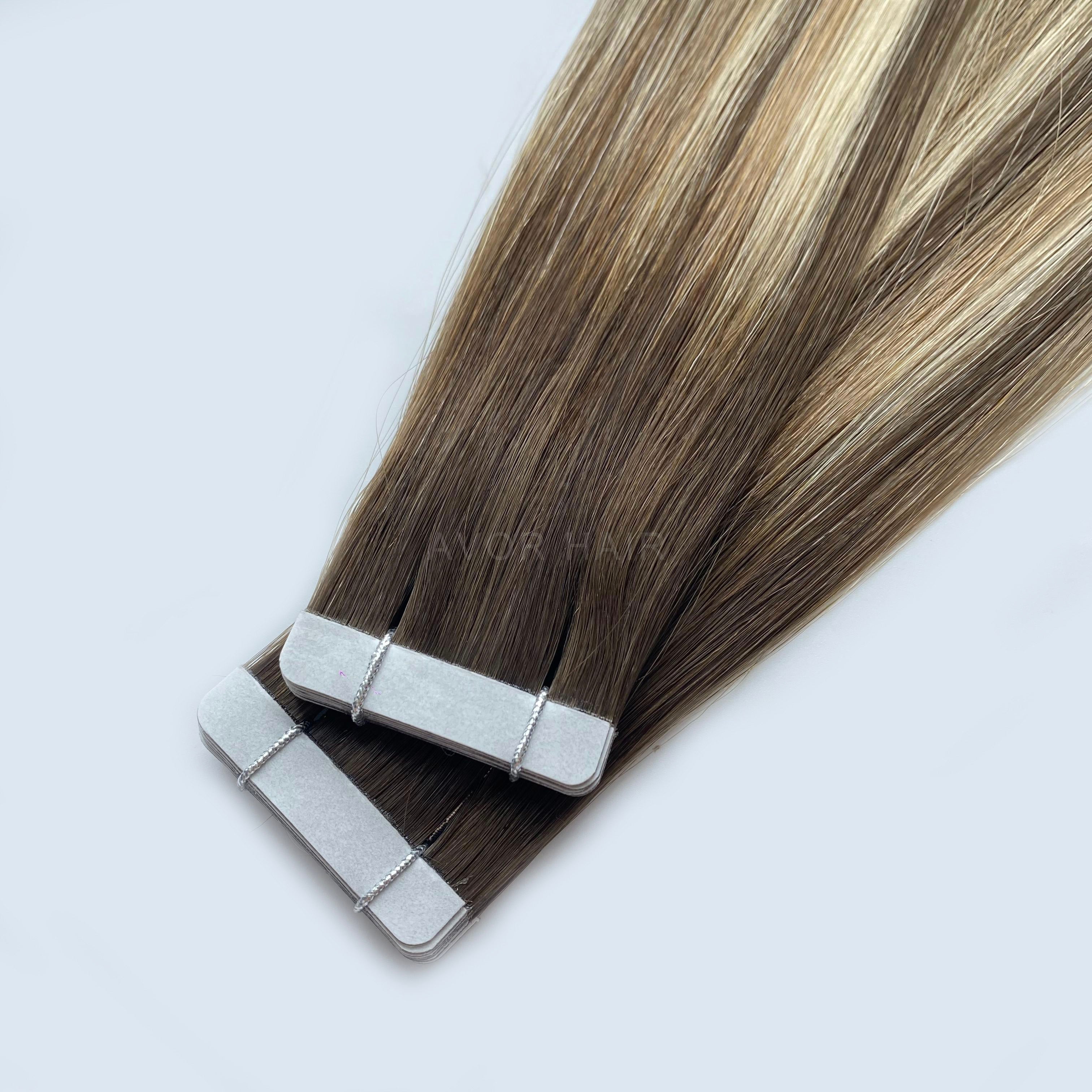 Tape-In Hair #Smoky Pearl Blonde Color Hair