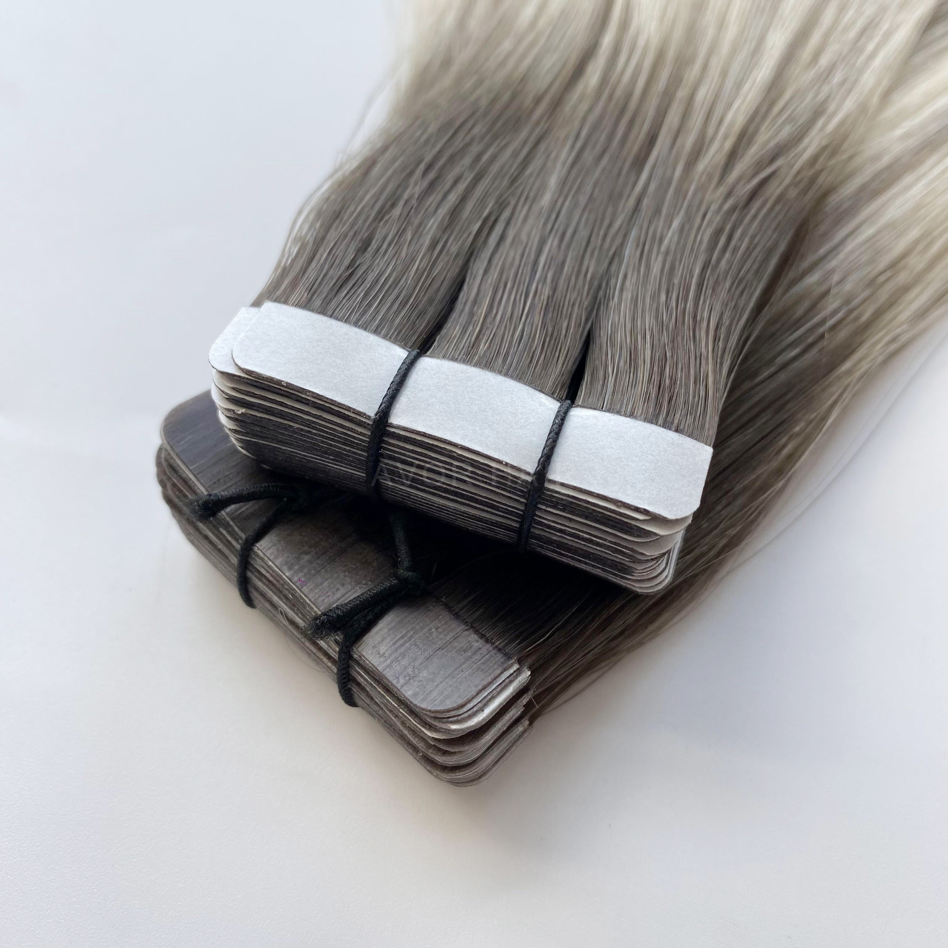 Tape-In Hair #Iced Light Blonde Color Hair