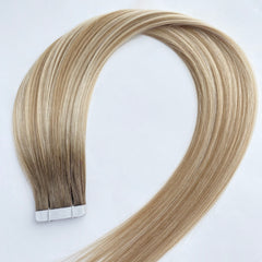 Tape-In Hair #Soft Hand-Painted Blonde Color Hair