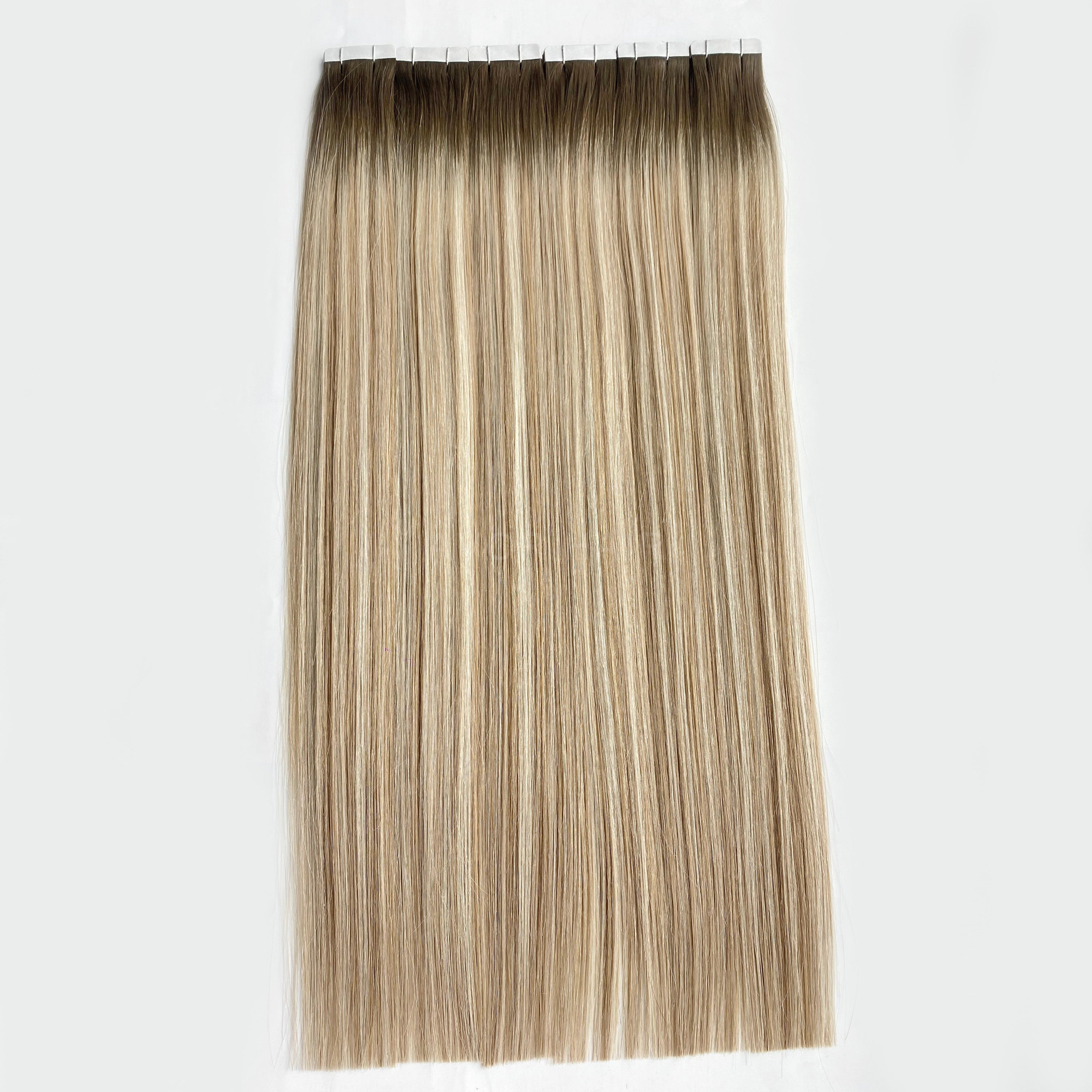 Tape-In Hair #Soft Hand-Painted Blonde Color Hair