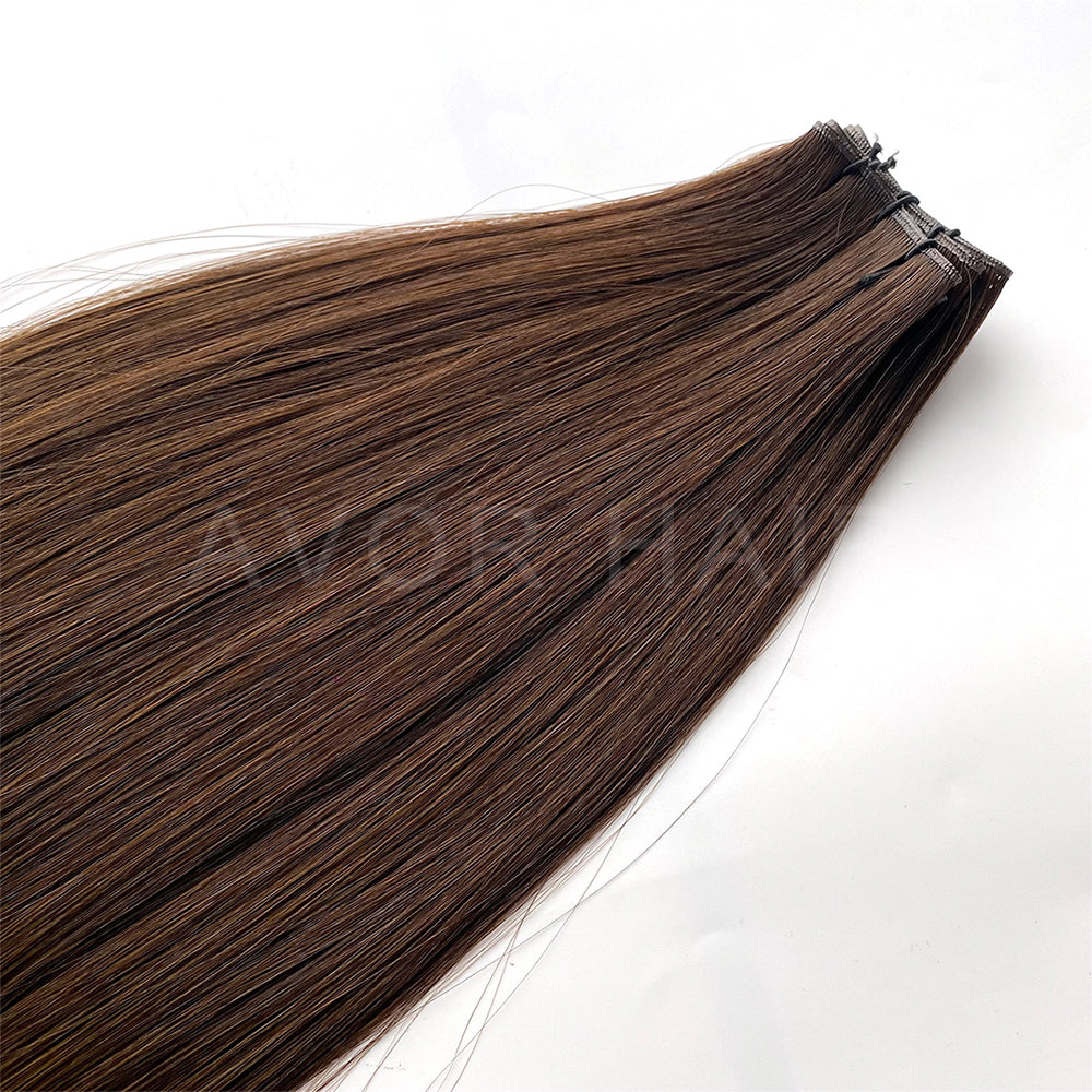 Genius Weft #Deep Black Brown Color Hair