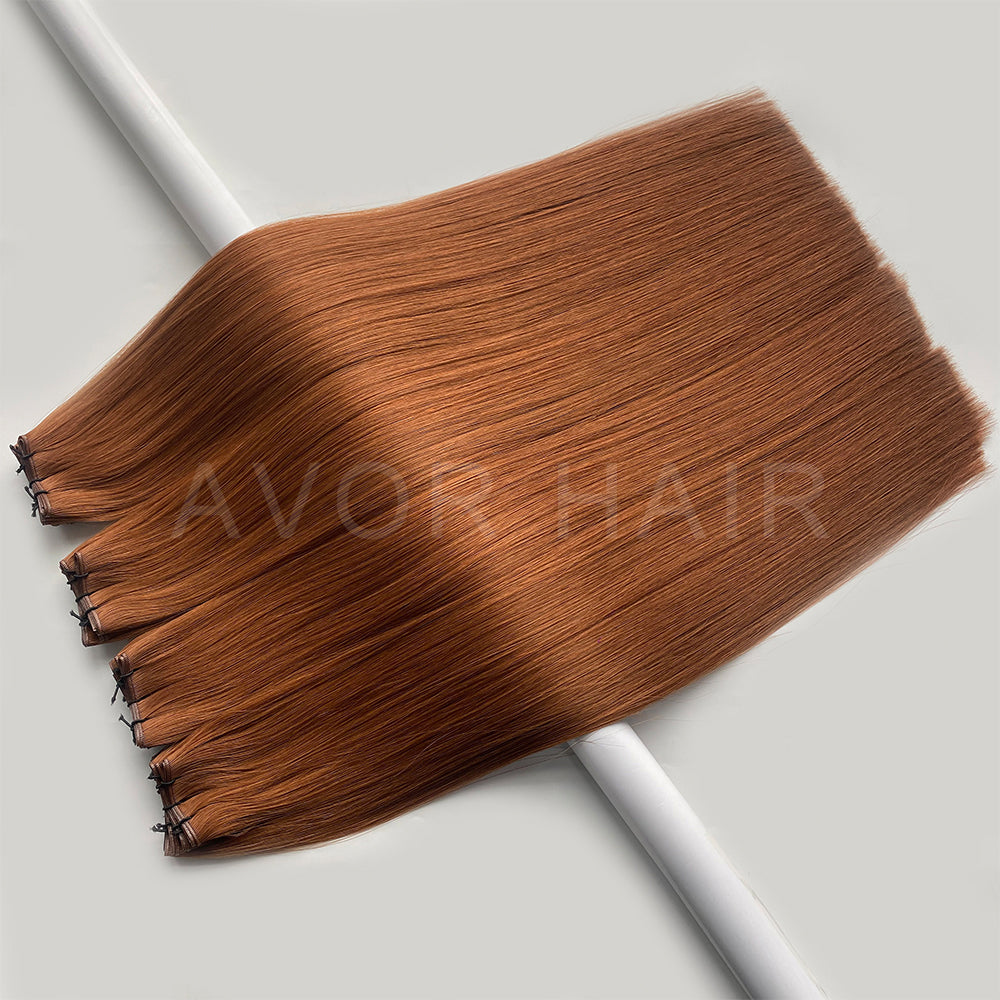 Genius Weft #Warm Strawberry Light Blonde Color Hair