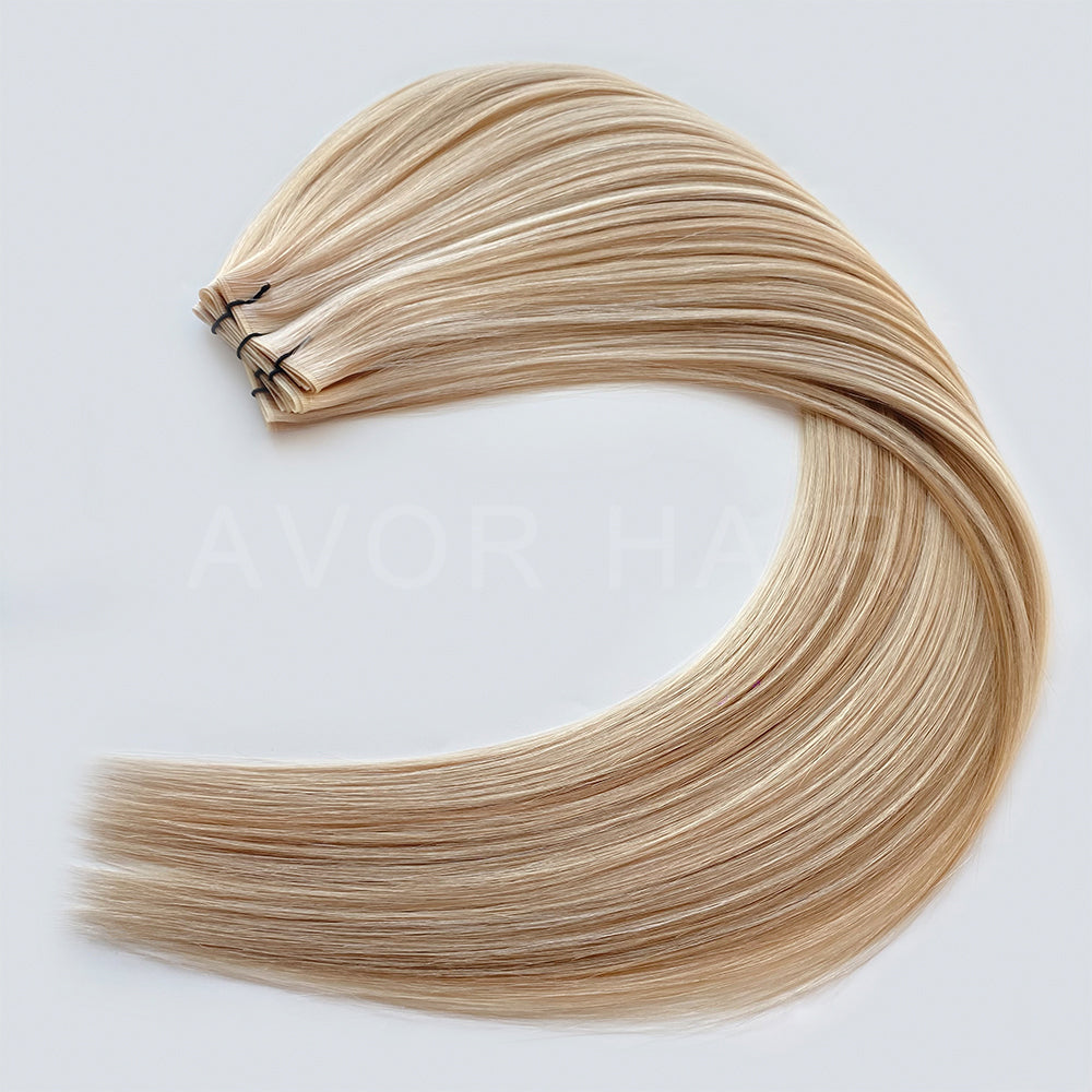 Genius Weft #Cream Blonde Finish Color Hair