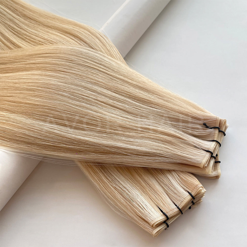 Genius Weft #Cream Blonde Finish Color Hair