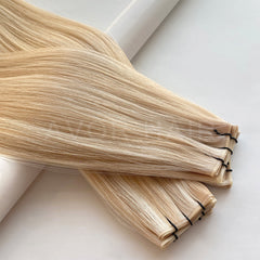 Genius Weft #Cream Blonde Finish Color Hair