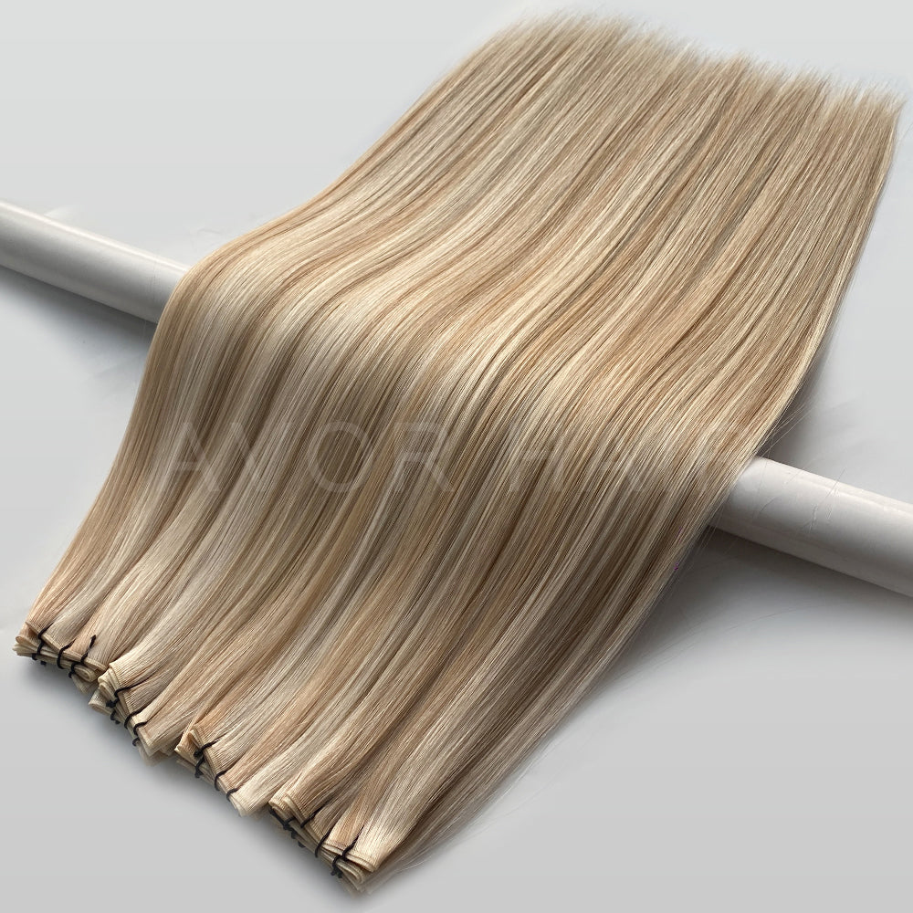 Genius Weft #Cream Blonde Finish Color Hair