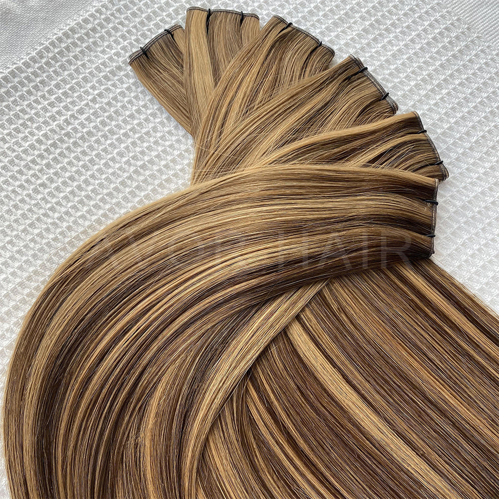 Genius Weft #Honey blonde transition Color Hair