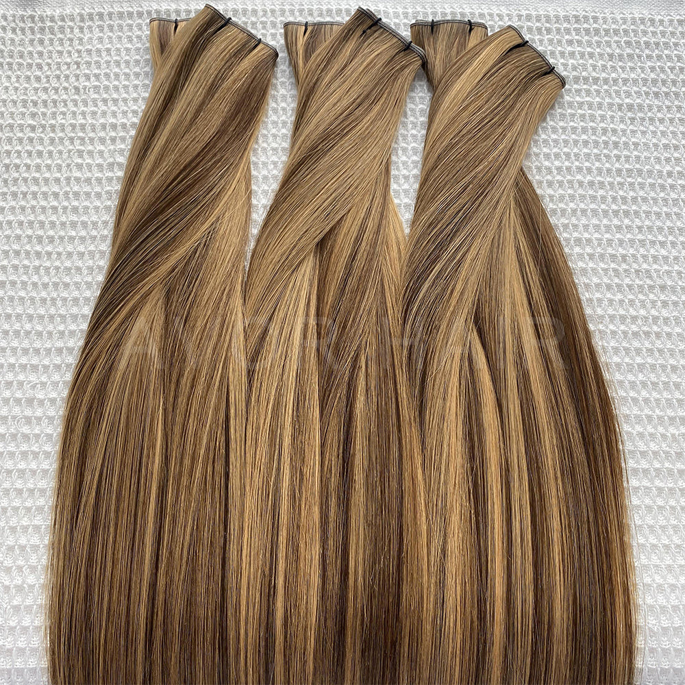 Genius Weft #Honey blonde transition Color Hair