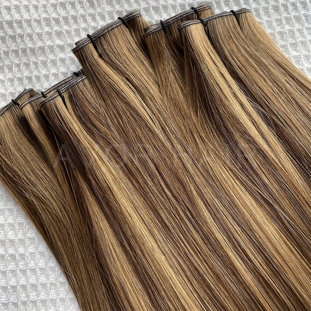 Genius Weft #Honey blonde transition Color Hair