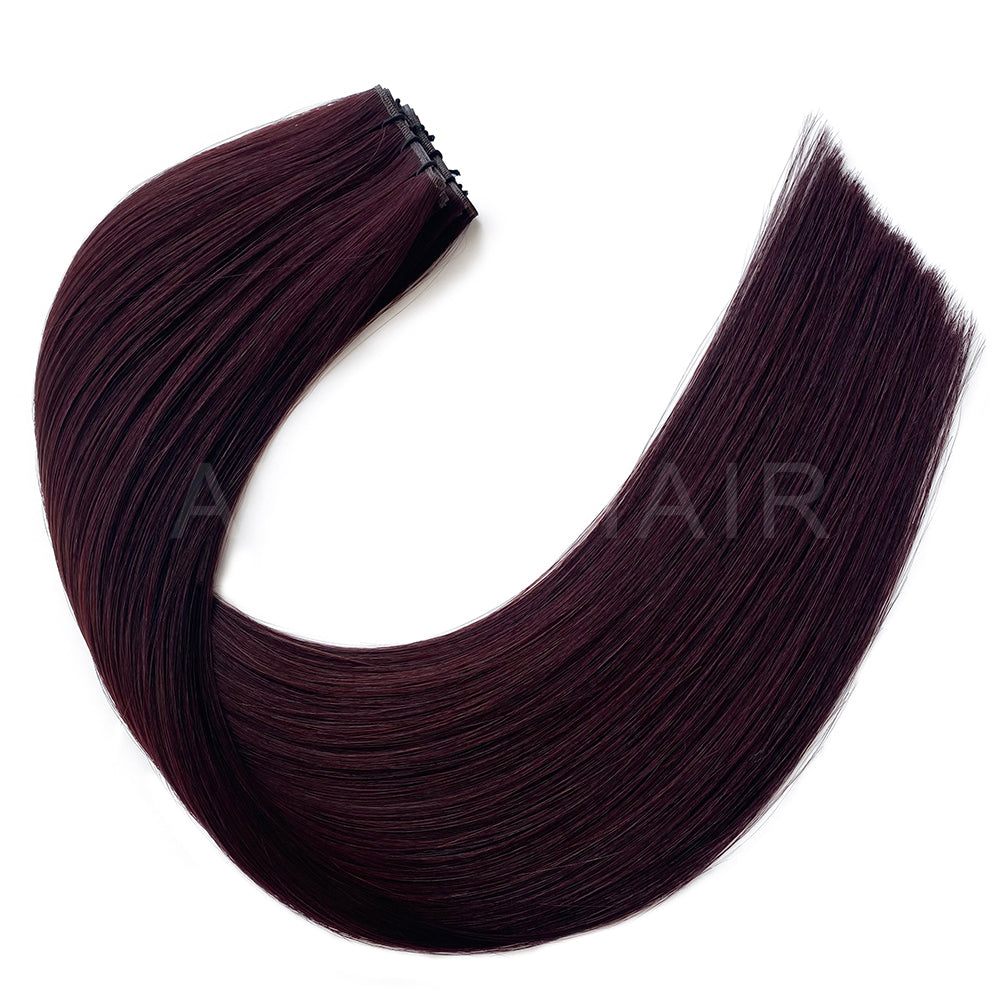 Genius Weft #Soft Auburn Brown Color Hair